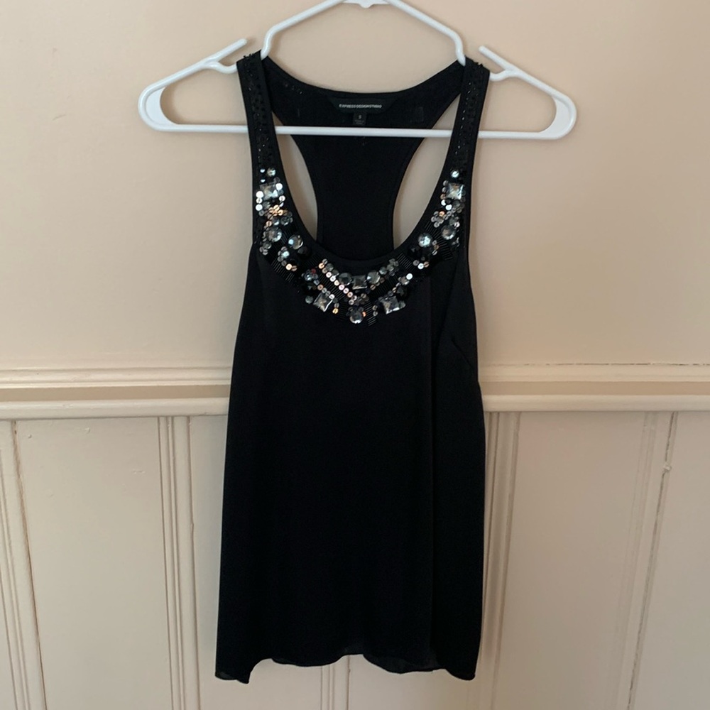 Express Rhinestone Embellished Tank
